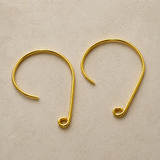 4 Pcs , 42x26mm Brass Earring Hooks