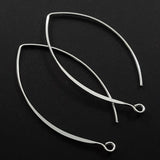 5 Pairs Brass Earring Hooks Silver 5Cm