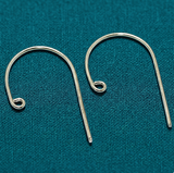 4 Pcs, 40x22mm Brass Earring Hooks Golden