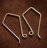 4 Pcs, 35x17mm Brass Earring Hooks