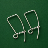 4 Pcs, 40x15mm Brass Earring Hooks