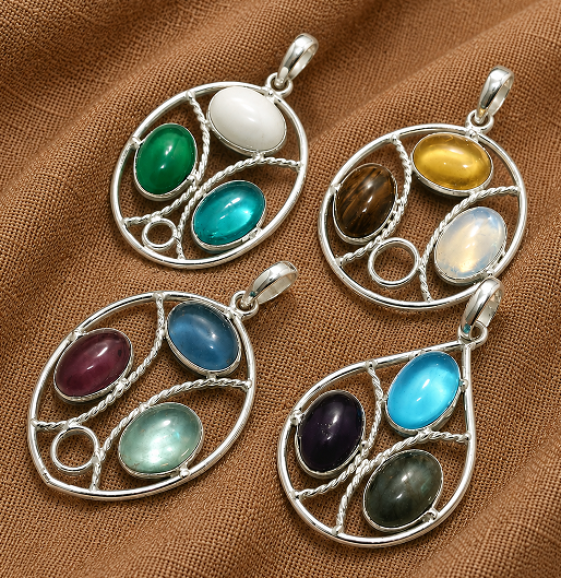 Druzy and Agate Stone Pendants
