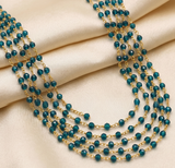 2 Meters, 3mm Hydro Crystal Beaded Aati chain In Long Lasting Brass Wire