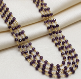 2 Meters, 3mm Hydro Crystal Beaded Aati chain In Long Lasting Brass Wire