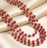 2 Meters, 3mm Hydro Crystal Beaded Aati chain In Long Lasting Brass Wire