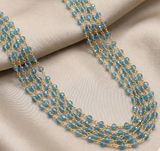 2 Meters, 3mm Hydro Crystal Beaded Aati chain In Long Lasting Brass Wire