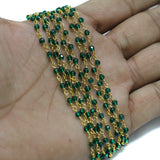 2 Mtr, 3mm Hydro Crystal Beaded Chains