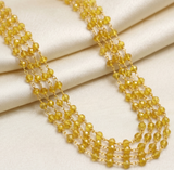 2 Meters, 3mm Hydro Crystal Beaded Aati chain In Long Lasting Brass Wire