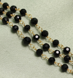 Glass Beaded Chain Black