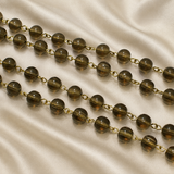 1 Mtr Designer Beaded Chain Grey 8mm