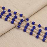 Glass Beaded Chain Blue