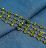 Glass Beaded Chain Bicone 4mm