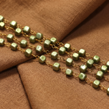 Glass Beaded Chain Square 4mm