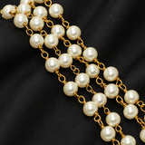 6mm Glass Pearl Beaded Chain