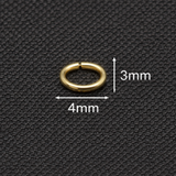 50 Gm, 4x3mm Golden Oval Open Jump Rings