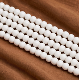8mm Matte Finish Round Glass Beads