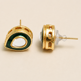 10 Pcs, 14x11mm Drop Kundan Earring Studs