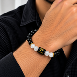 Scorpio Black Onyx & White Stone Zodiac Bracelet