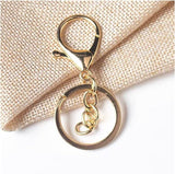 5 Pcs, 1 Inch, Key Chain Ring With Lobster Lock Golden