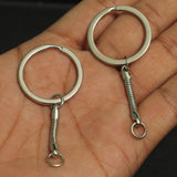 10 Pcs, 1 Inch Silver Key Chain With Rings