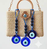 5 Pcs, 3 Inch Evil Eye Key Chain