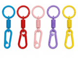 5 Pcs Snap Hook Keychains with Split Ring