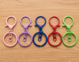 5 Pcs MultiColor Keychain Hooks with Split Rings