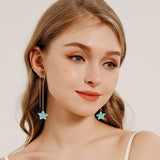 4 Pcs Brass Stud Earring , with Loop, Ear Threads Real 18K Gold Plated, 72.5mm