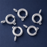 10 Pcs, 12mm Korean  Brass Spring Ring Clasps