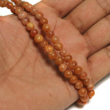 Peach Dark Gemstone Beads, Size 07-09 mm, Pack Of 1 String