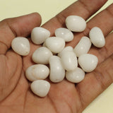 50 Pcs Tumble White Onyx Stone Beads 10-20 mm