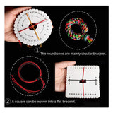 4 Pcs Kumihimo Braiding Friendship Bracelet Disc Square & Round