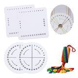 4 Pcs Kumihimo Braiding Friendship Bracelet Disc Square & Round