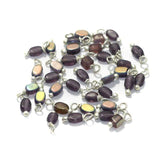 240 Pcs, 5mm Glass Loreal Beads  Silver Plated