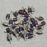 240 Pcs, 5mm Glass Loreal Beads  Silver Plated