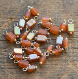 240 Pcs, 5mm Glass Loreal Beads  Silver Plated