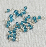 620 Pcs 3.5mm Glass Loreal Beads Silver Plated