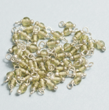 620 Pcs 3.5mm Glass Loreal Beads Silver Plated