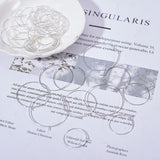 1 Set Brass Wine Glass Charm Rings Hoop Earrings, Silver