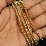 52 Gm, 5mm, Brass Disc Beads Golden