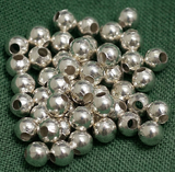 100 Gm 3-6mm Silver Metal Ball Beads