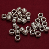 50 Gms, 4x3mm Silver Brass Beads