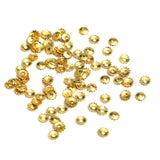 25 Gm Flower Bead Caps Golden 3mm