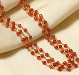 5 Mtrs, Glass Beaded Brass Wire Chain