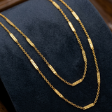 Gold Plated Metal Chain, Link Size 2mm