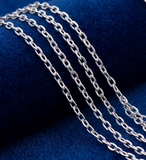 100 gm, 4x3mm Silver Metal Chain