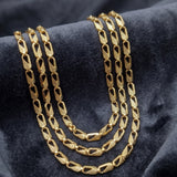 100Gram 9x4mm Designer Golden Link Chain