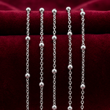 5 Meters 2×1mm Classic Bead Sitara Link Chain Nickel