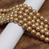 10mm Faux Round Shell Pearl Beads String