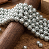 10mm Faux Round Shell Pearl Beads String